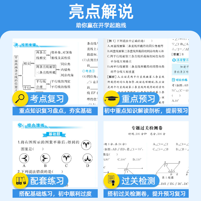 2024版特训30天小升初升高衔接教材语文数学英语物理化学初一初二初三预备教材单元知识讲解暑假提优预习复习资料6789年级练习试卷 - 图2