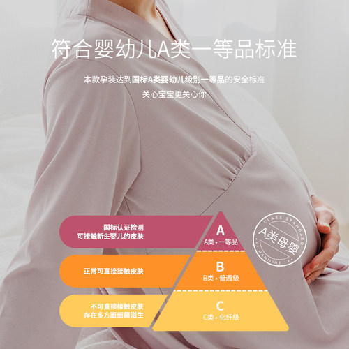 MAMILINE天丝莫代尔孕妇睡衣女套头月子服产后哺乳家居服夏季薄款 - 图0