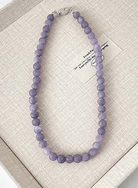 紫色串珠项链2025夏季新款