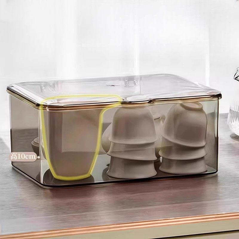 高透亚克力桌面收纳盒翻盖式防尘整理盒卧室宿舍办公室带盖收纳筐,淘宝优惠券,粉丝福利购,淘宝优惠卷