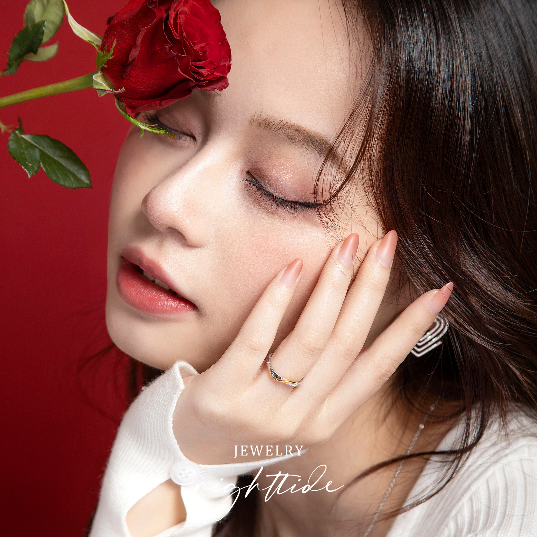 汐之一线光情侣原创设计纯银戒指 汐之首饰戒指/指环