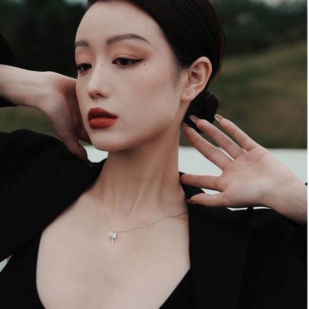 汐之新款纯银小众设计女权杖锁骨链 汐之首饰项链