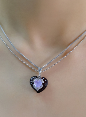 MARSEVEN小幽灵贴贴抱宝石项链