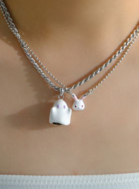 MARSEVEN戴兔子面具的幽灵项链