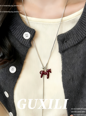 本命年红色小马项链女