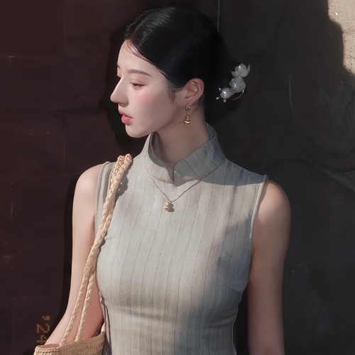 玉兰花苞发簪新中式金属U型簪子温柔气质古风发钗汉服旗袍盘发饰 - 图3