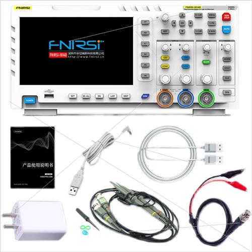 数字示波器FNIRSI-1014D双通道100M带宽1GS采样信号发生器二合一