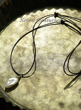 扁珍珠吊坠异形单颗淡水14k包金