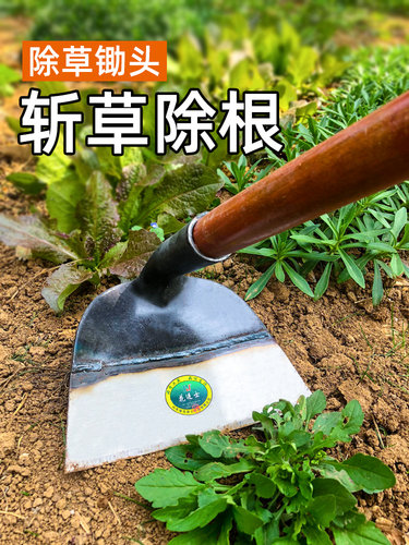 锄头家用除草神器挖地翻土老式种菜锄草松土农用工具大全锰钢农具 - 图1