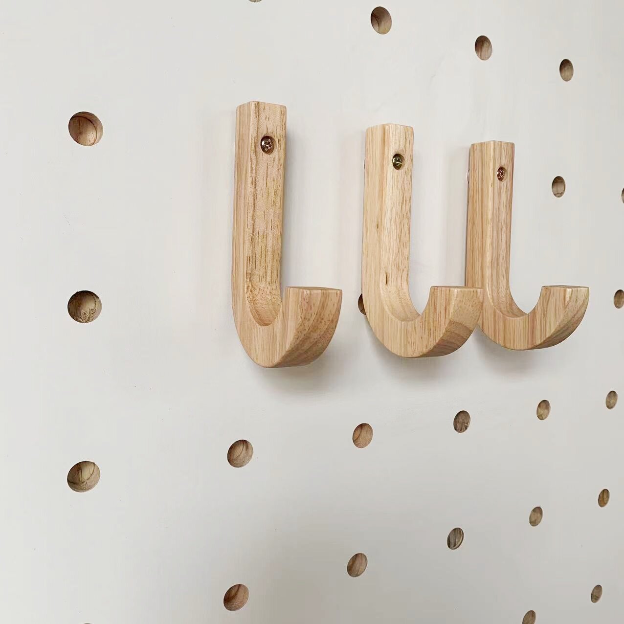 Comprehensive collection of accessories for perforated boards, universal solid wood matchstick hangers