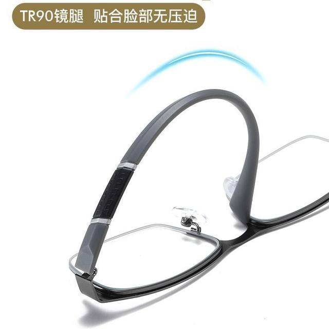 Model welding glasses welders special glasses male anti -blue light radiation anti -fatigue new half -frame flat light mirror