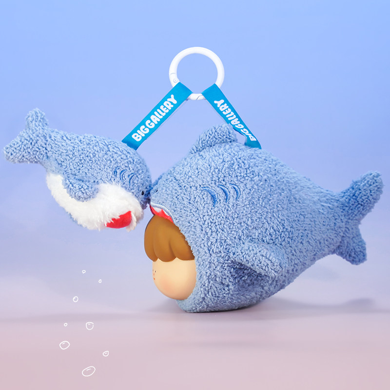 大美术馆 毛毛鲨吊卡搪胶毛绒公仔玩偶包包挂件装饰摆件生日礼物,淘宝优惠券,粉丝福利购,淘宝优惠卷