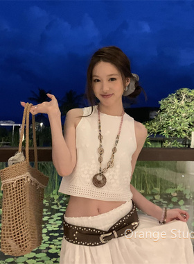 古着涉谷辣妹豹纹串珠项链