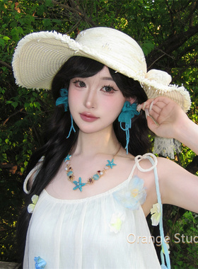 夏日度假风海星贝壳项链