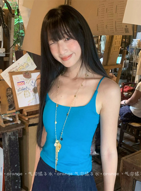 vintage古着感金色贝壳流苏项链
