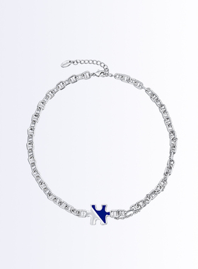 拼接设计时尚潮流拼图项链