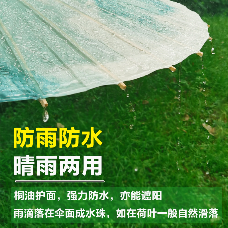 中典水墨油纸伞防雨防晒实用传统纯手工汉服男影视道具装饰伞国风