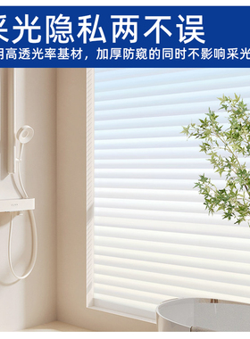 百叶贴膜磨砂玻璃防窥膜