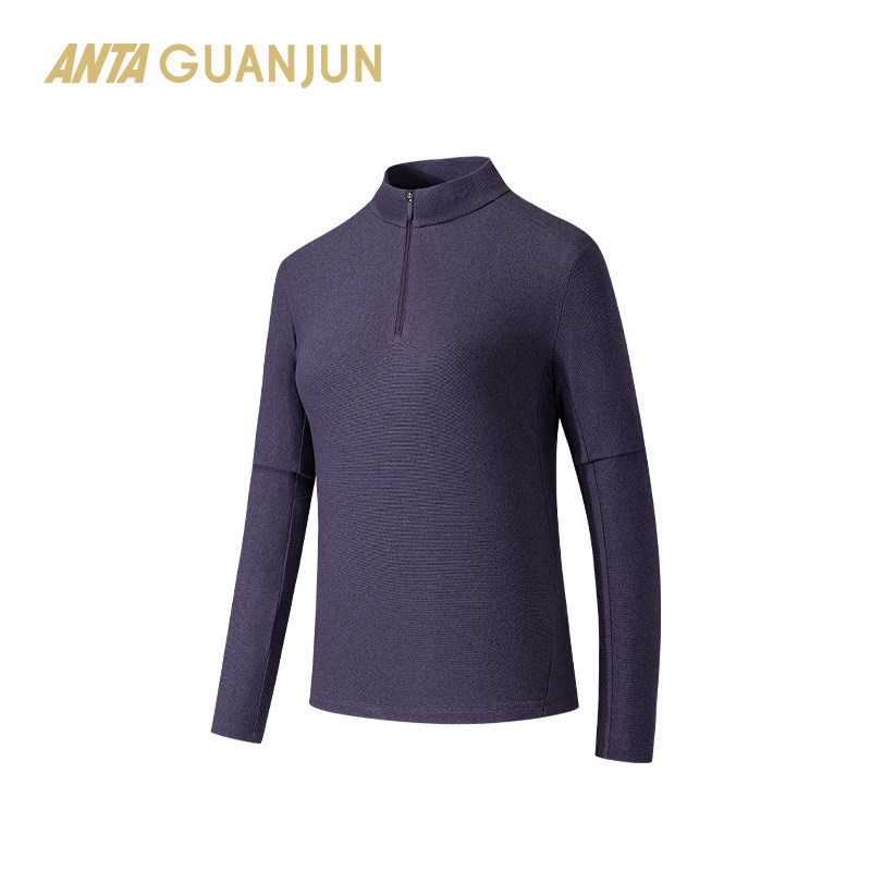 安踏冠军密暖绒长袖T恤女士冬季保暖层加绒半拉链针织衫162540407,淘宝优惠券,粉丝福利购,淘宝优惠卷