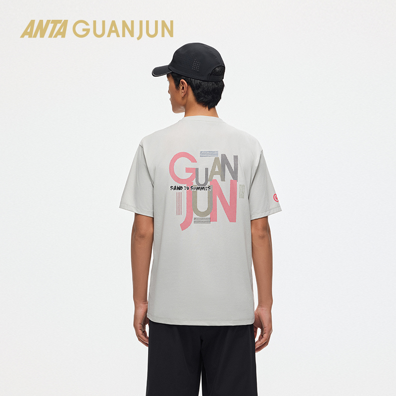 安踏冠军户外系列短袖T恤男士夏季新款吸湿速干圆领T恤172520101 - 图0