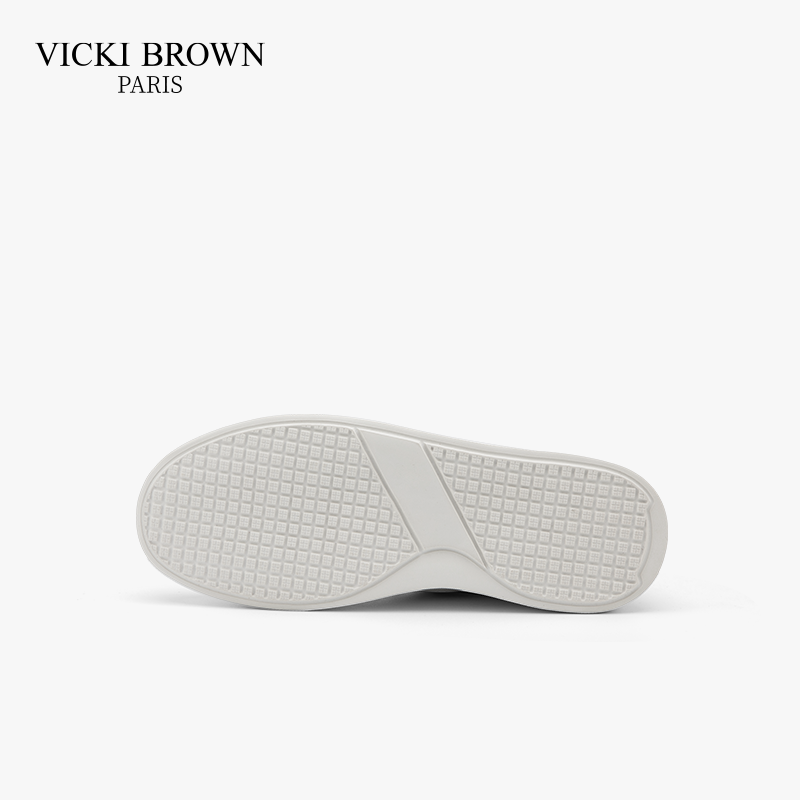 法国VB未毕百搭小白鞋VICKI BROWN夏款软底简约纯色男士休闲皮鞋-图3
