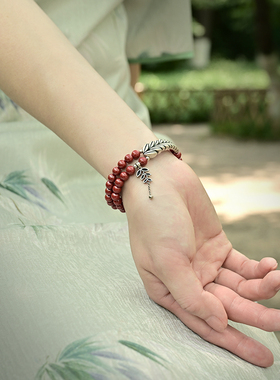 女朱砂925银复古故宫同款