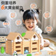 Luban mortise and tenon building blocks assembled architect wooden cabin