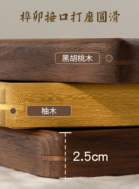 2025年新款蛇年黑胡桃实木挂历原创古风国风手绘高档摆件挂墙年历