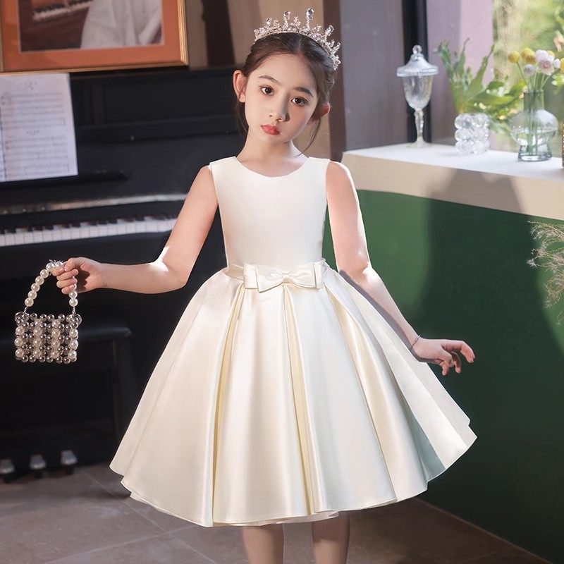 女童礼服高端儿童花童公主裙小女孩主持人钢琴演出服缎面轻奢小众,淘宝优惠券,粉丝福利购,淘宝优惠卷
