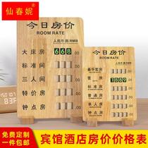 Hotel Prices Display Cards Customized Guesthouses Folk price list Price cards Display cards Today house prices Desktop Pendulum Tables