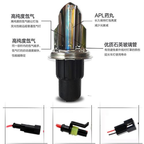 HID氙气灯大灯氙气大灯泡H1/H4/H7/H3/H11通用35W-55W4300K-6000K - 图1