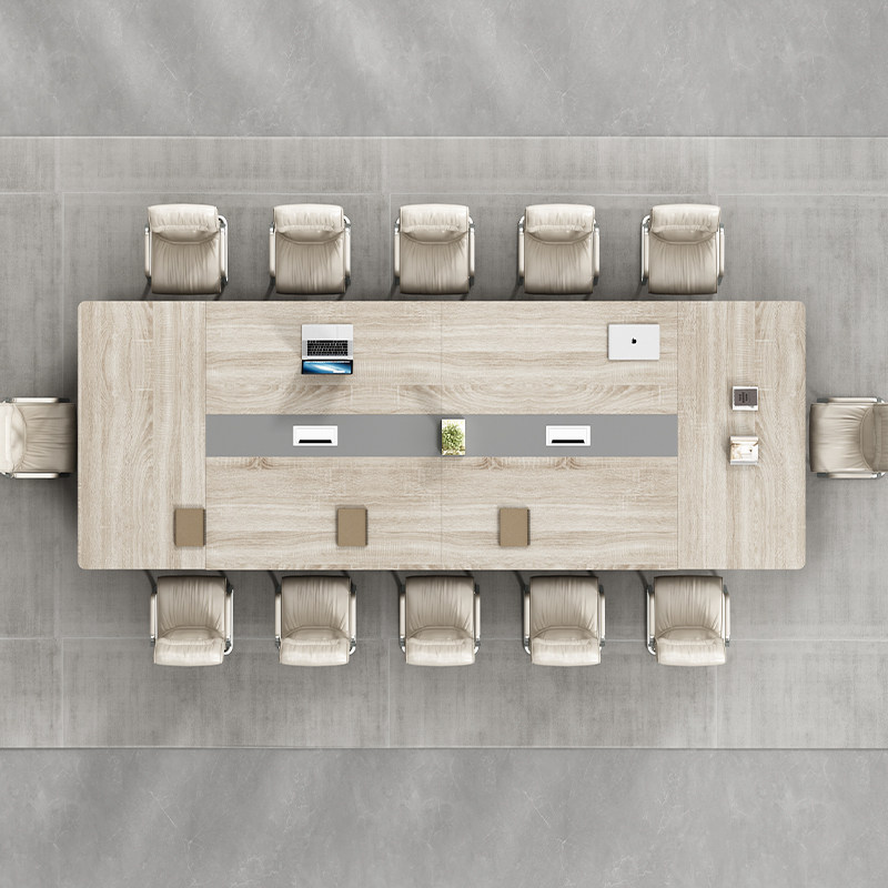 简约现代会议桌长桌办公室桌椅组合办公家具长方形洽谈桌接待桌