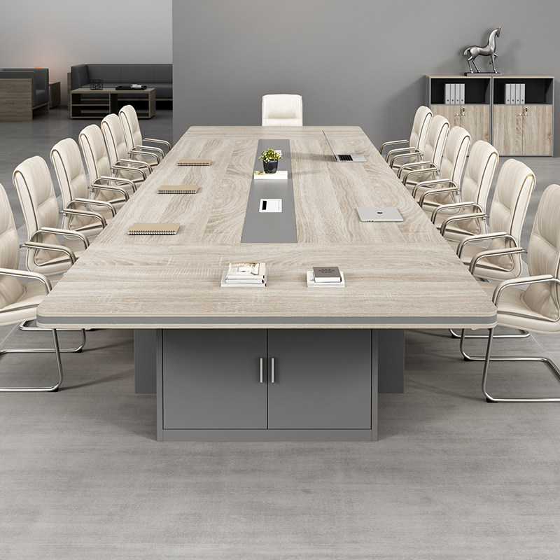 简约现代会议桌长桌办公室桌椅组合办公家具长方形洽谈桌接待桌