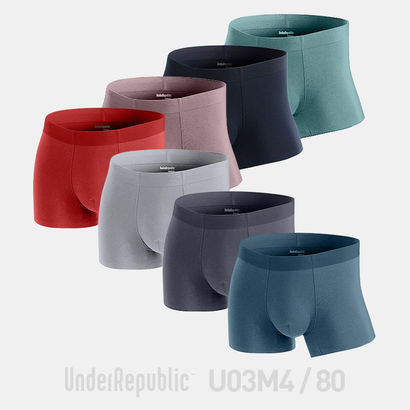 [3件]共和男士新款80支莫代尔内裤 内衣共和男平角内裤