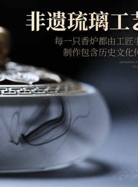 香炉墨影流韵金莲香炉