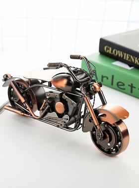 厂家供zakk手工古铁艺工艺品摆件做旧 复大号金属a直摩托车C3模型