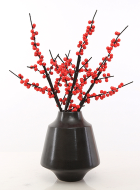 新中式发财果新年红果售楼处洽谈桌前台桌面摆件茶几玄关年味摆件