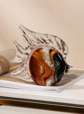 招财鱼热带鱼玻璃摆件