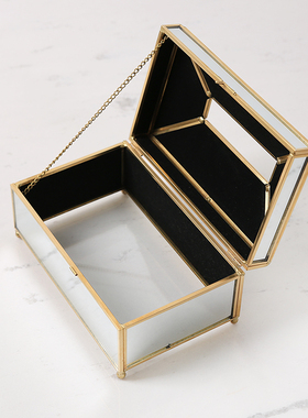 北欧创意轻奢玻璃黄铜客厅