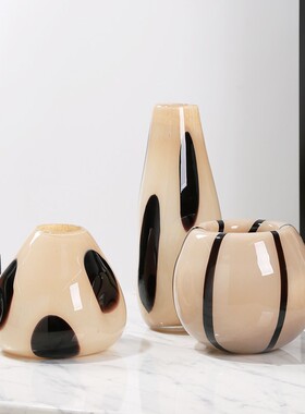轻奢芬顿中古花瓶琉璃花器装饰品