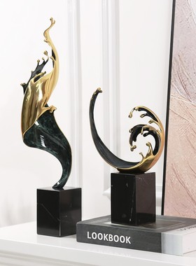 风生水起高档海浪招财工艺品