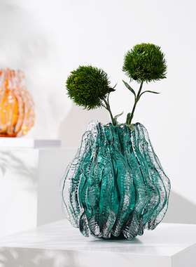 高端轻奢琉璃艺术花瓶插花花器