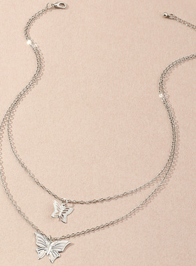 Female creative butterfly necklace temperament accessories