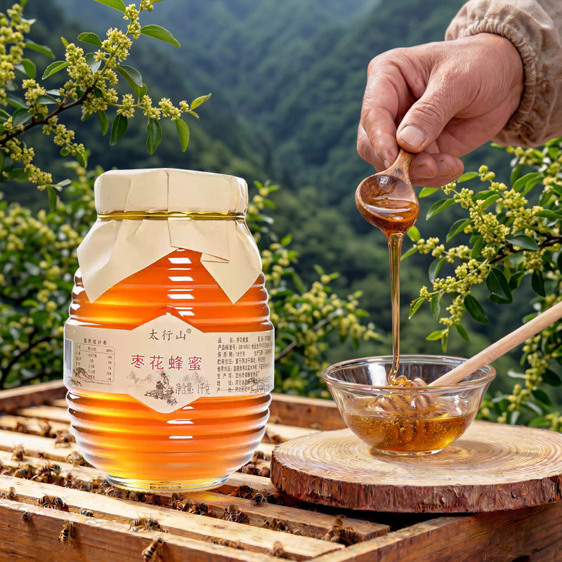 枣花蜂蜜太行山枣花蜜二斤农家自产自销正品蜂蜜