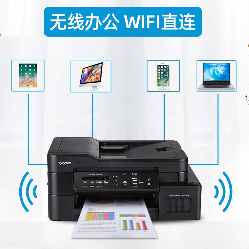 【顺丰】兄弟DCP-T426W/725DW彩色喷墨打印复印扫描传真一体机 - 图0