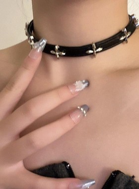 项圈皮质女酷潮朋克暗黑
