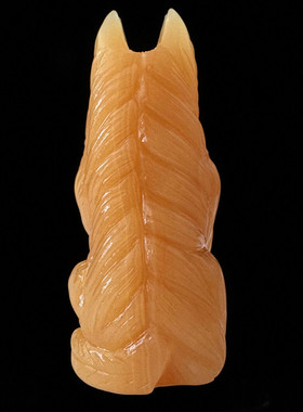 天然玉石米黄玉狗摆件旺运