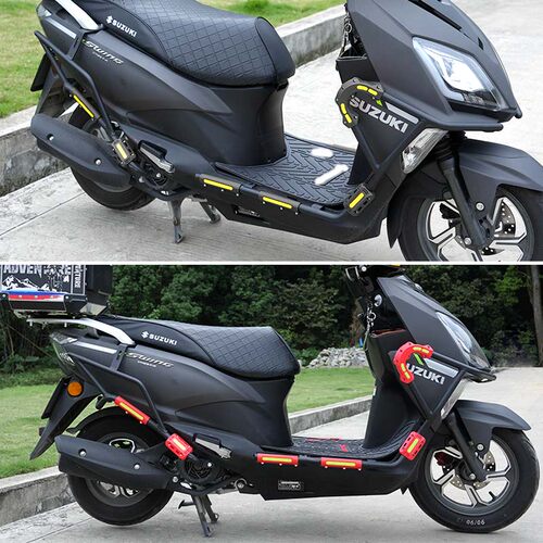 摩托车踏板车22mm护杠防摔块通用25mm保险杠缓冲保护胶套防摔胶垫 - 图2