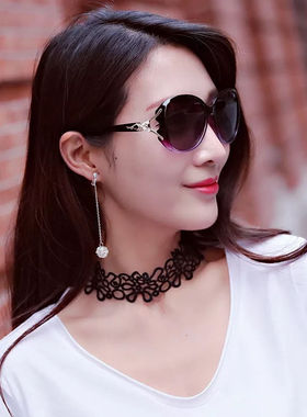 河帅2021新款偏光女士太阳镜圆脸墨镜韩版潮防晒眼镜显瘦大脸普通