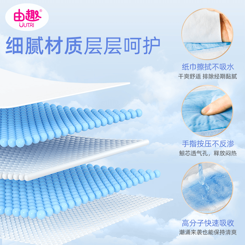 由趣呼吸A+卫生巾日夜组合姨妈巾夜用日用超薄舒适超长夏日透气